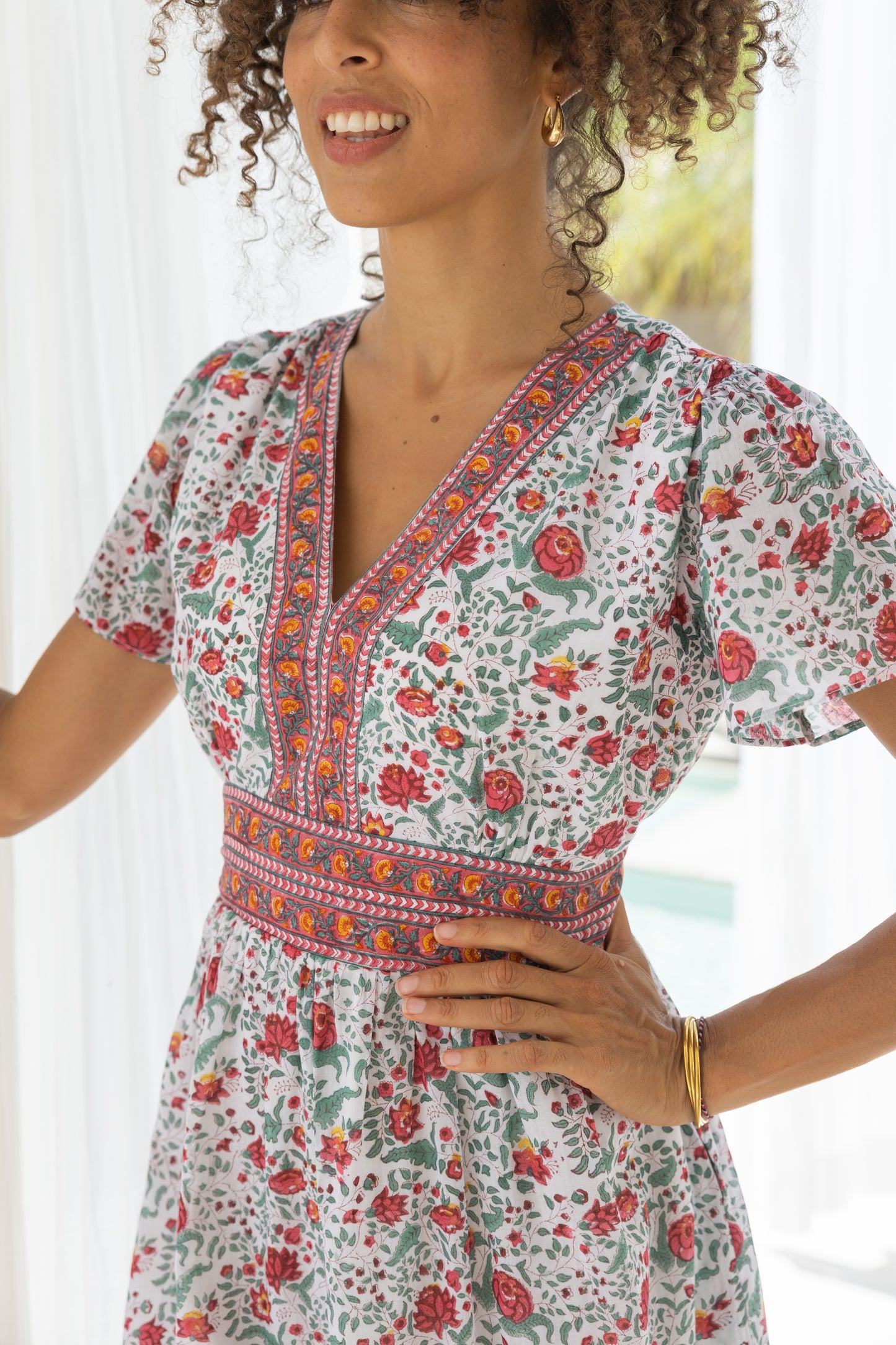 Olivia Dress in wine bloom