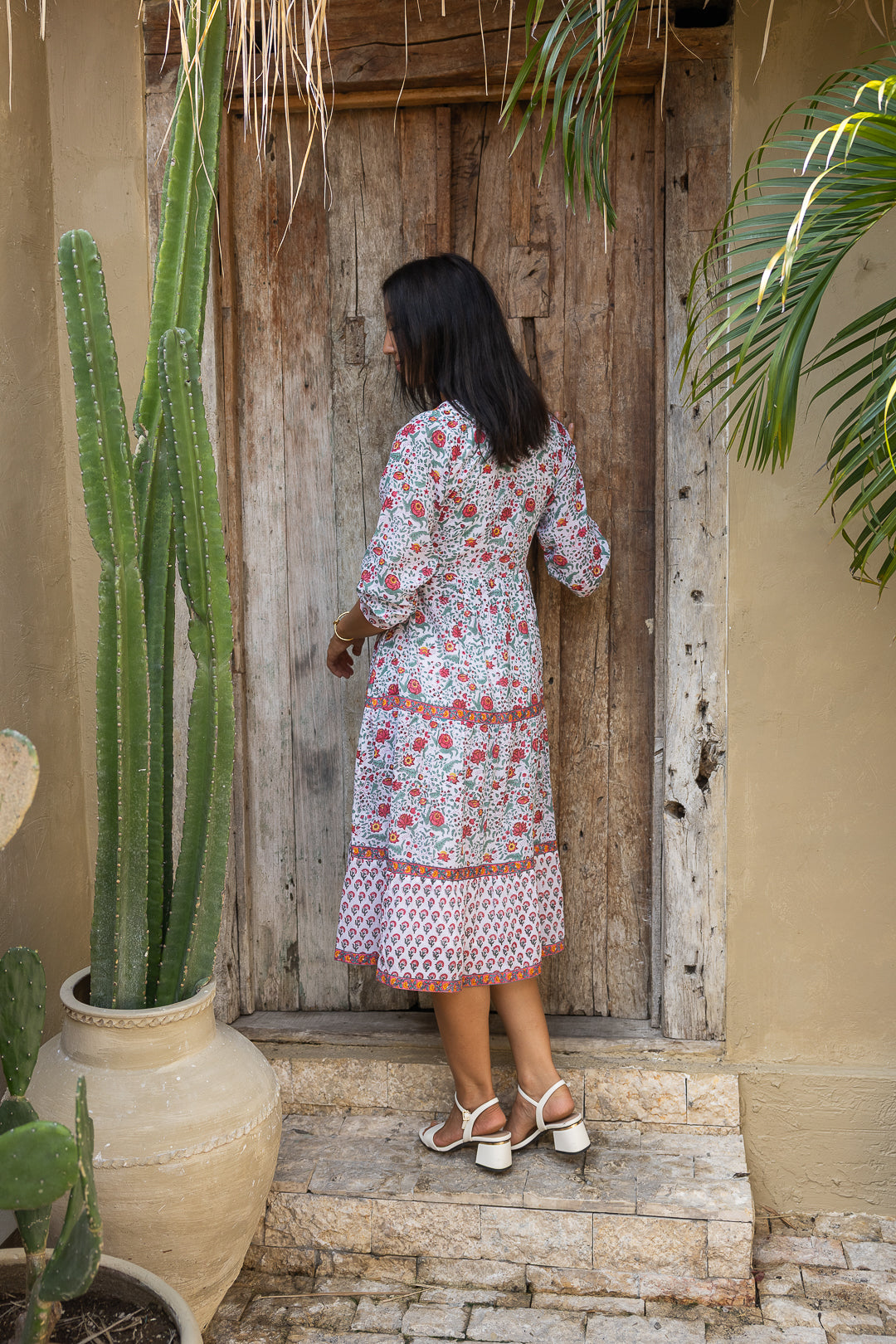 Wisteria Dress in Wine Bloom