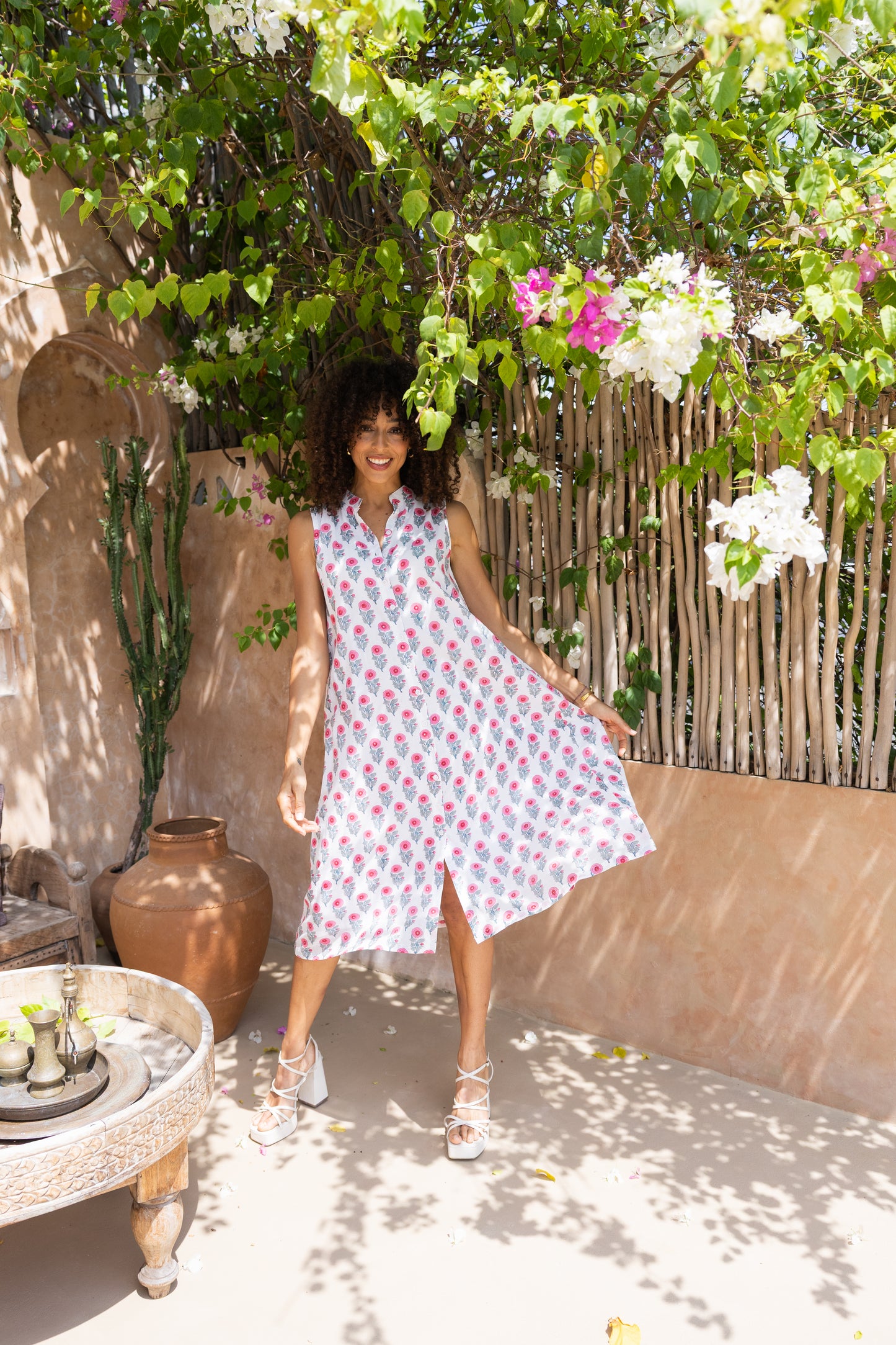 Calla Dress in pink butti