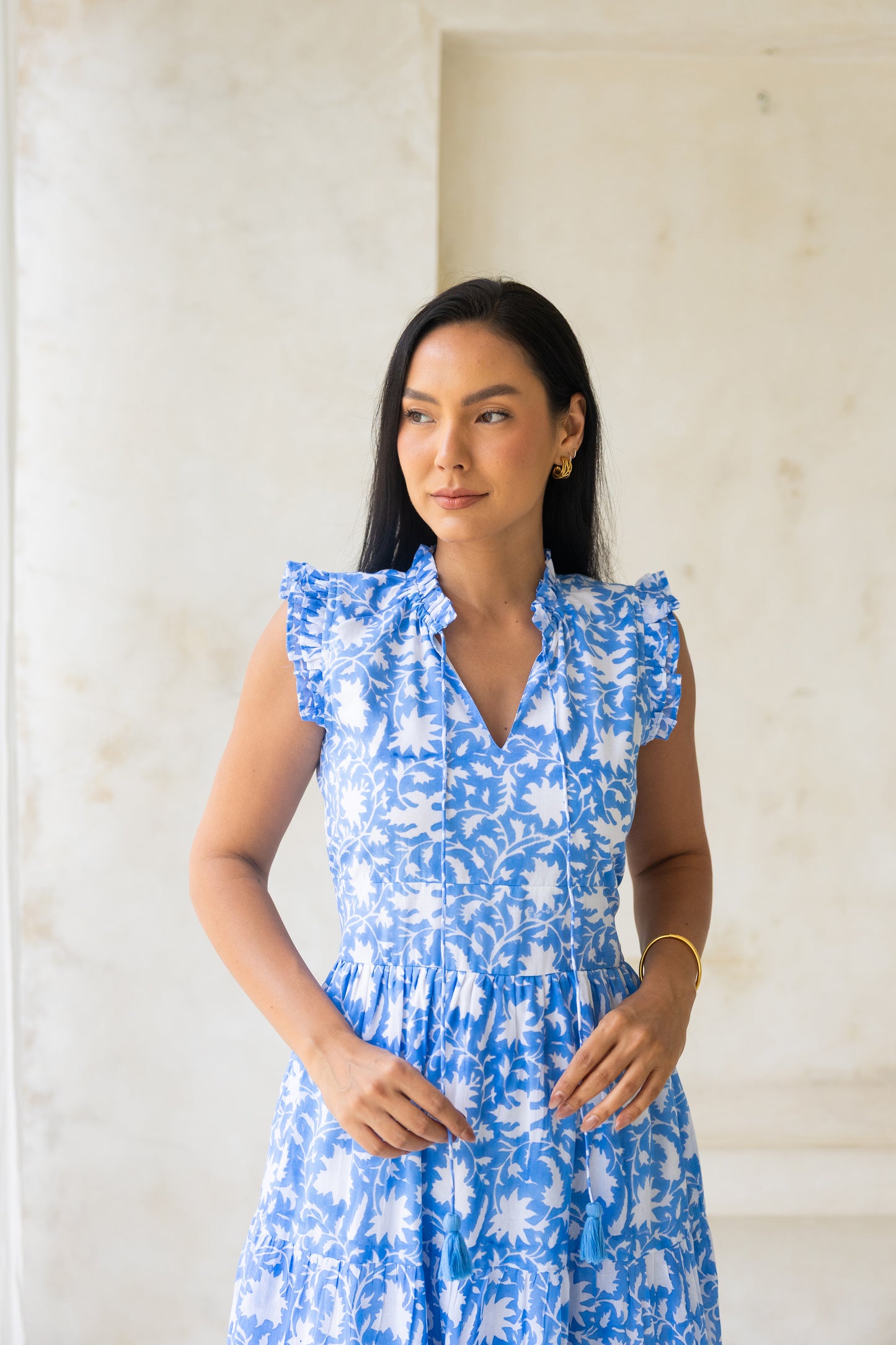 Stella Dress in Santorini Blue