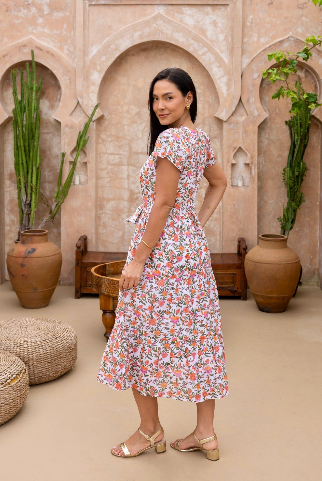 Marguerite Dress in Blush Coral