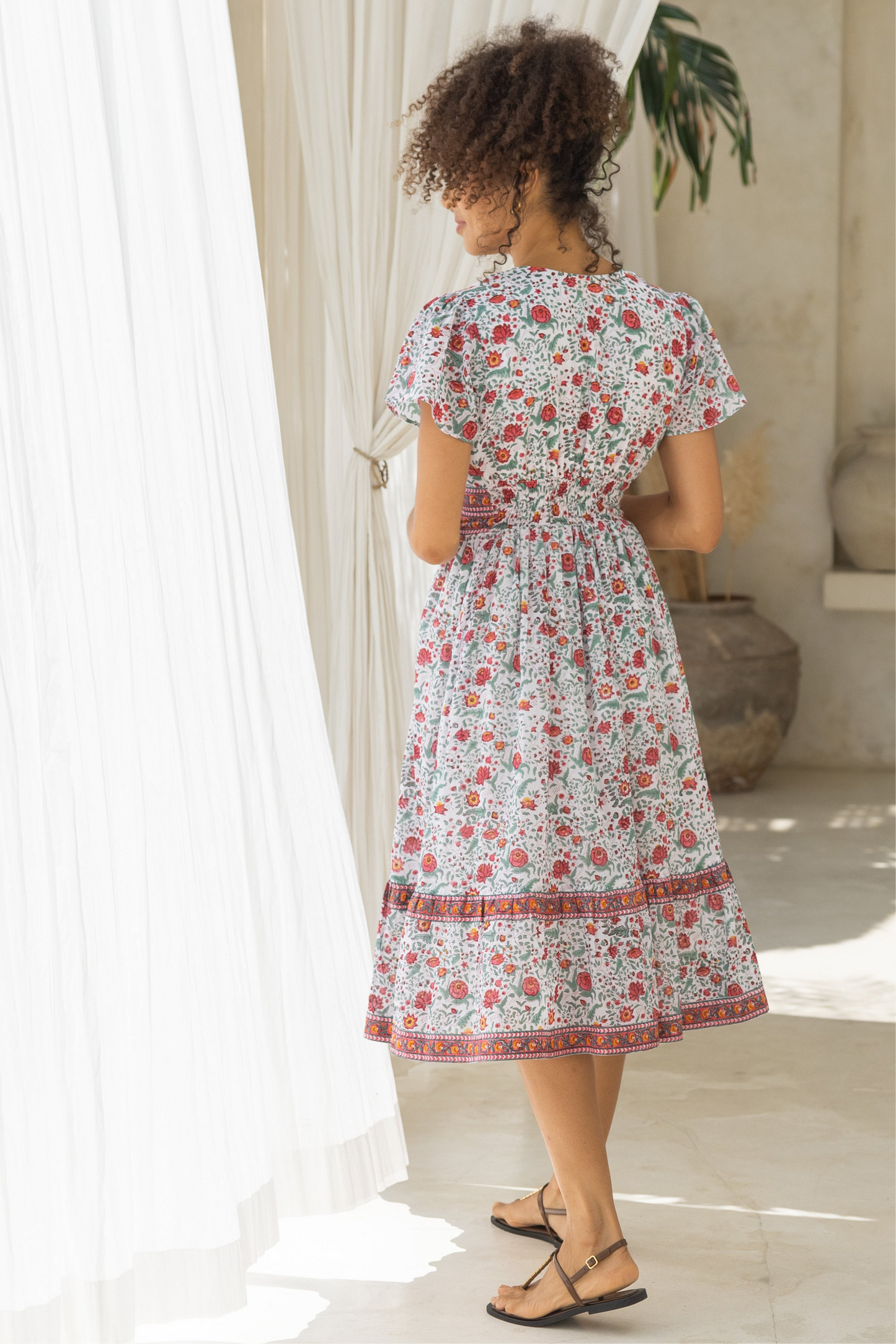 Olivia Dress in wine bloom