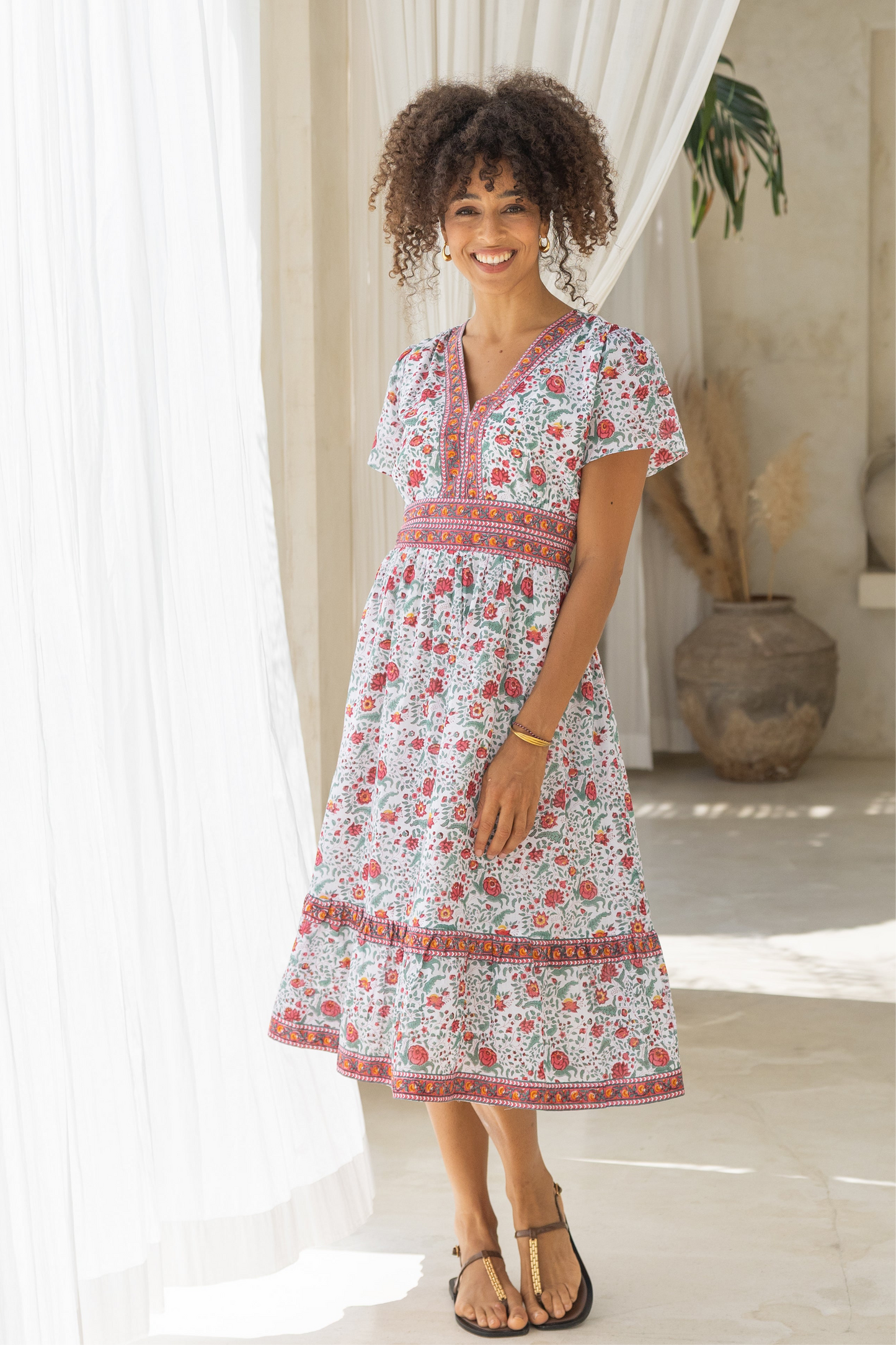 Olivia Dress in wine bloom