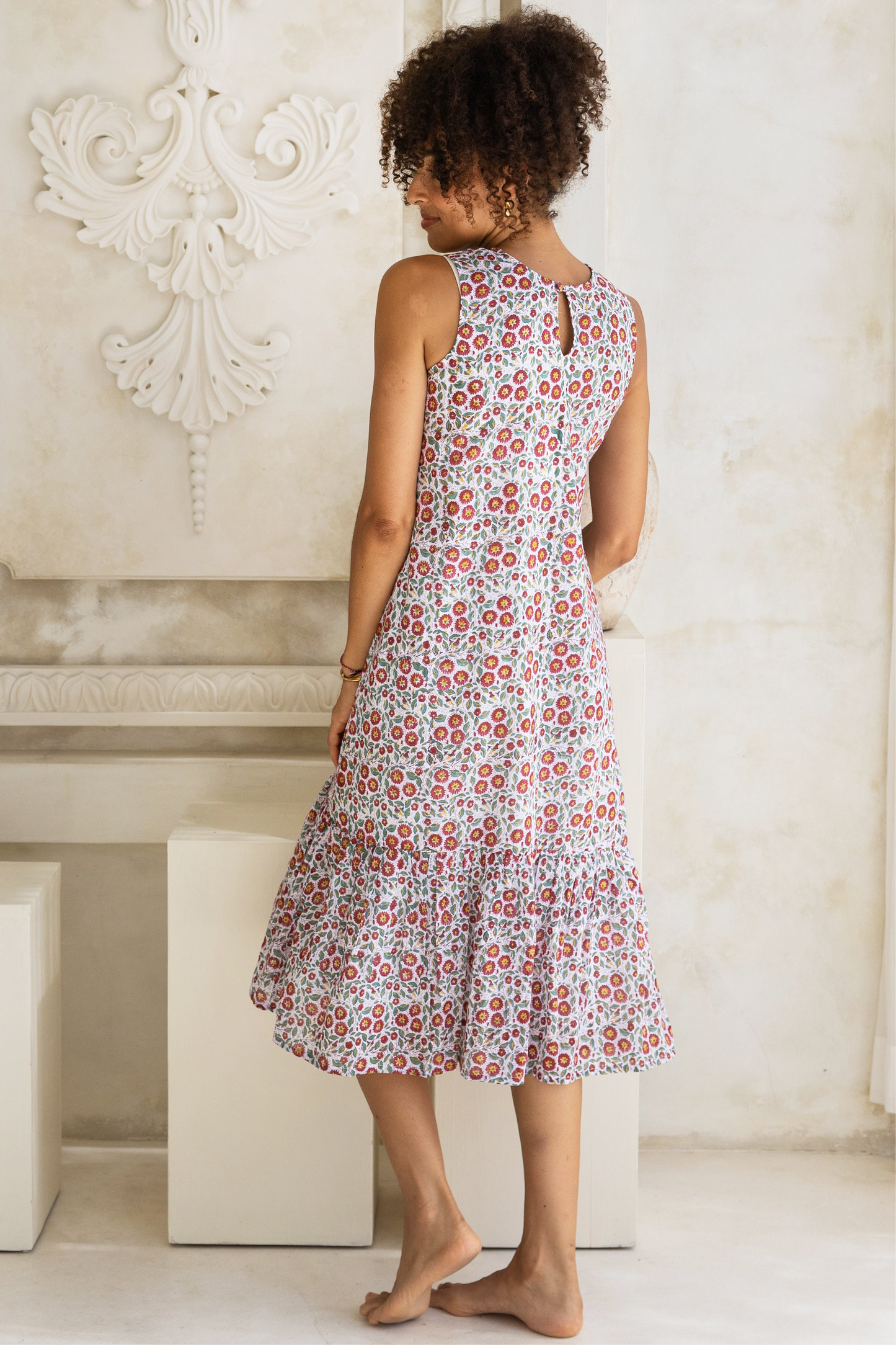 Heather Dress in Maroon floral