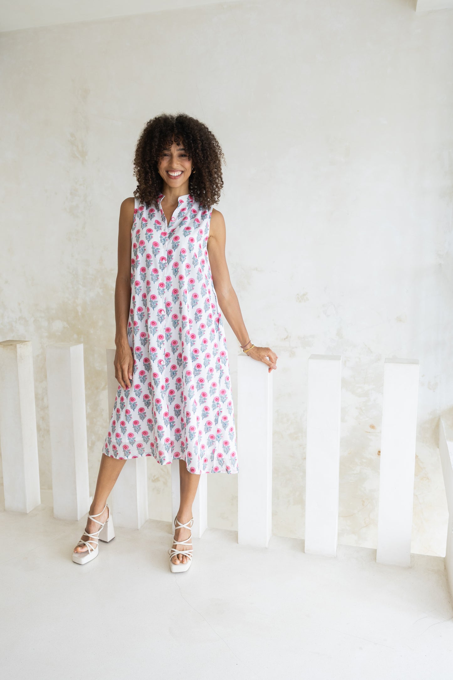 Calla Dress in pink butti