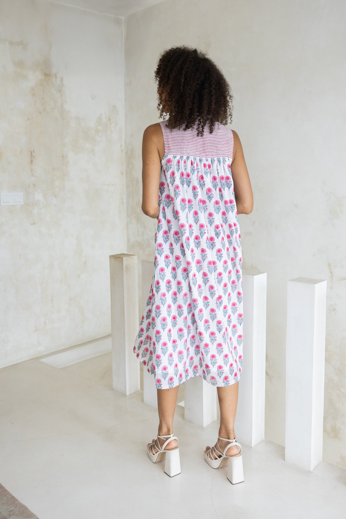 Calla Dress in pink butti