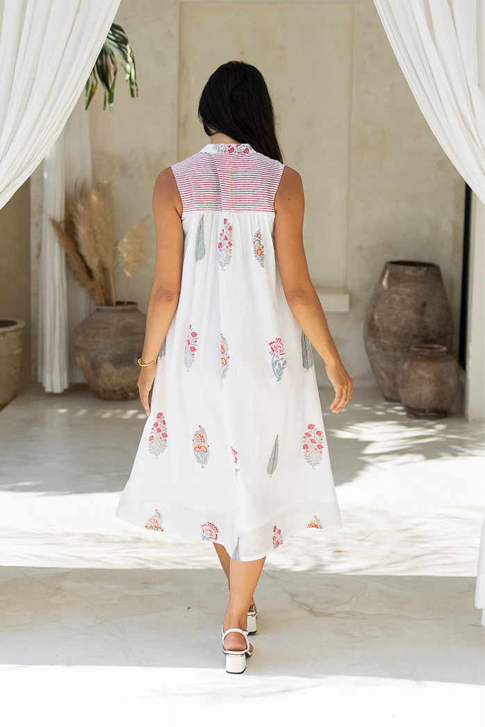 Calla Dress in Ivory Meadow