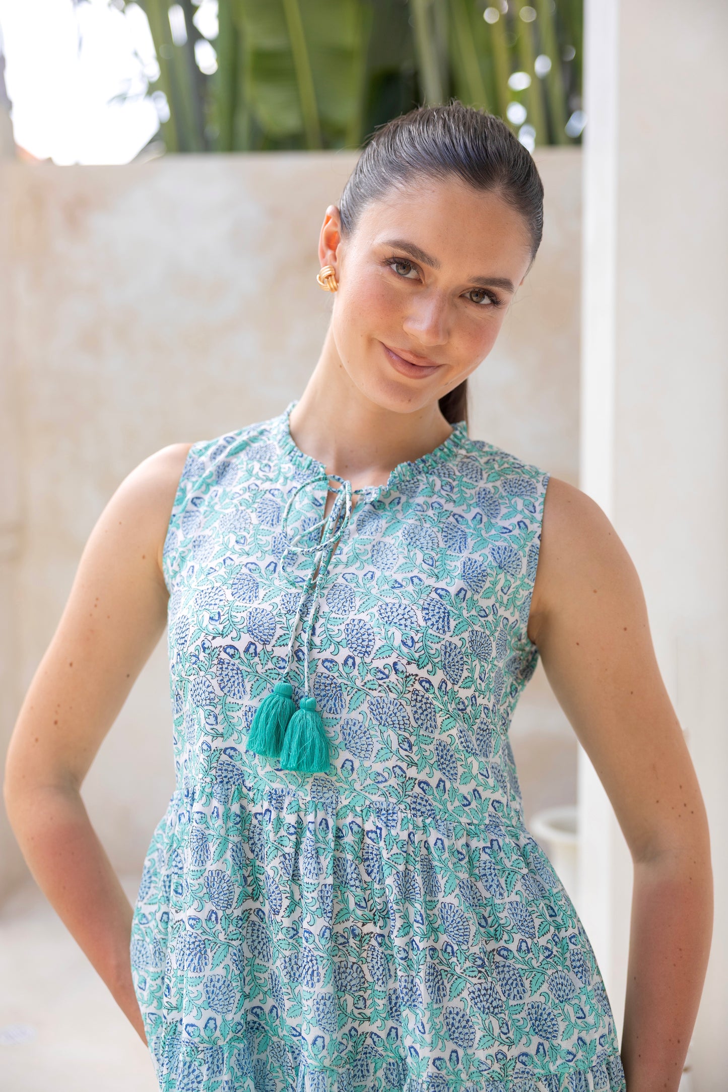 Begonia Aqua Blue Dress