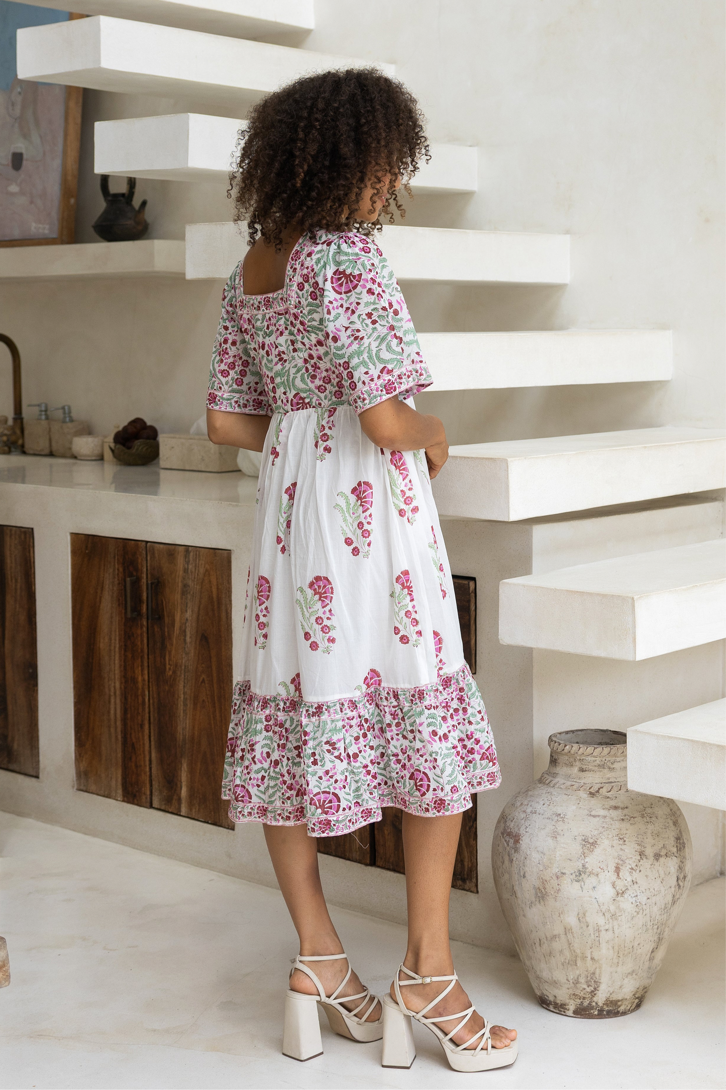 Oleana Dress in Cherry Red