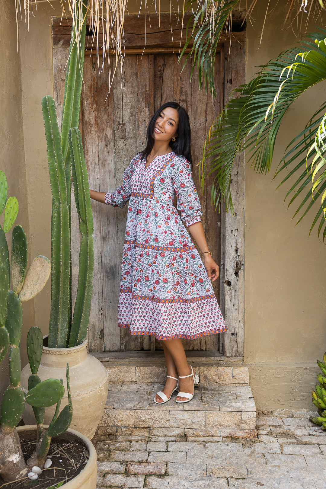 Wisteria Dress in Wine Bloom