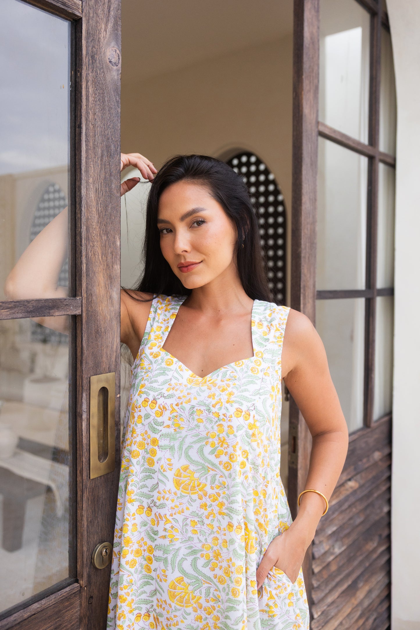 Sweet pea Dress in Citrus Bloom