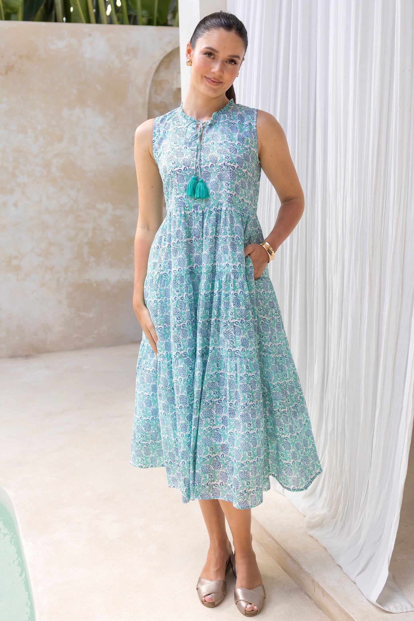 Begonia Aqua Blue Dress