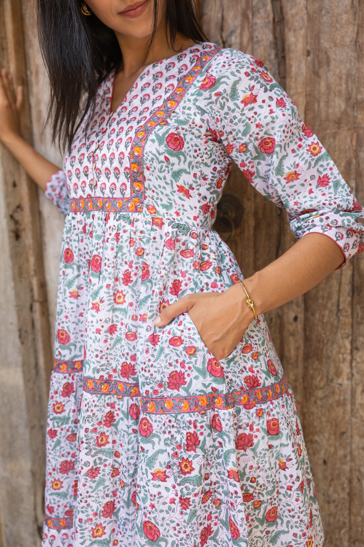 Wisteria Dress in Wine Bloom