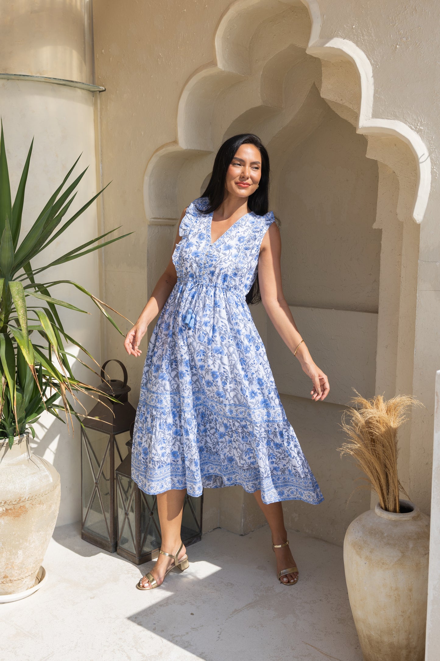 Jasmine Dress in Periwinkle Blue