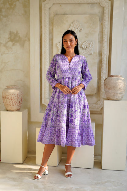 Wisteria Dress in Lilac Mist