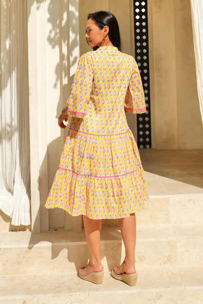Neroli Dress in Sunrise Yellow