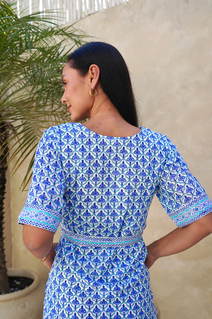 Cypress Dress in Indigo Arches
