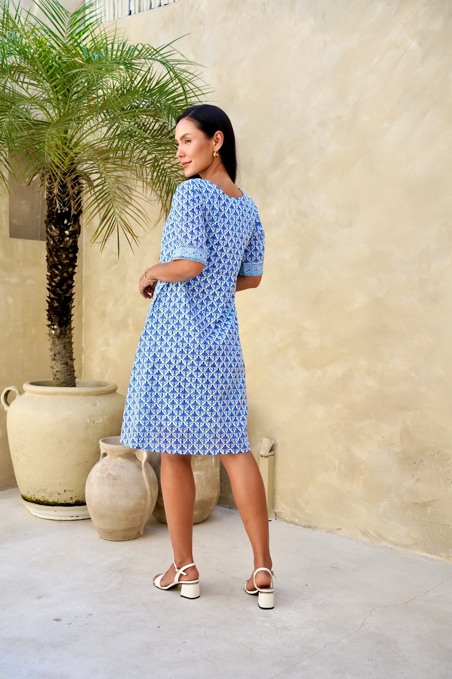 Cypress Dress in Indigo Arches