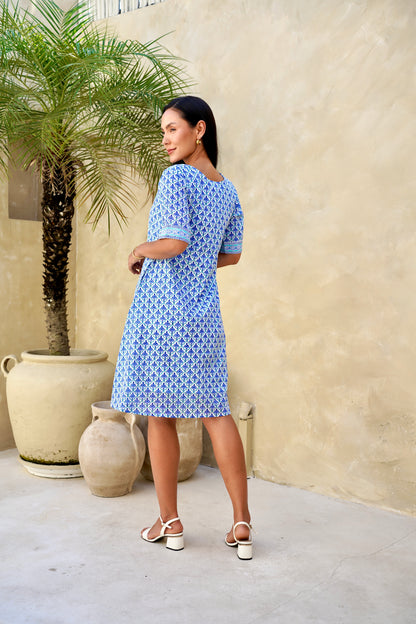 Cypress Dress in Indigo Arches