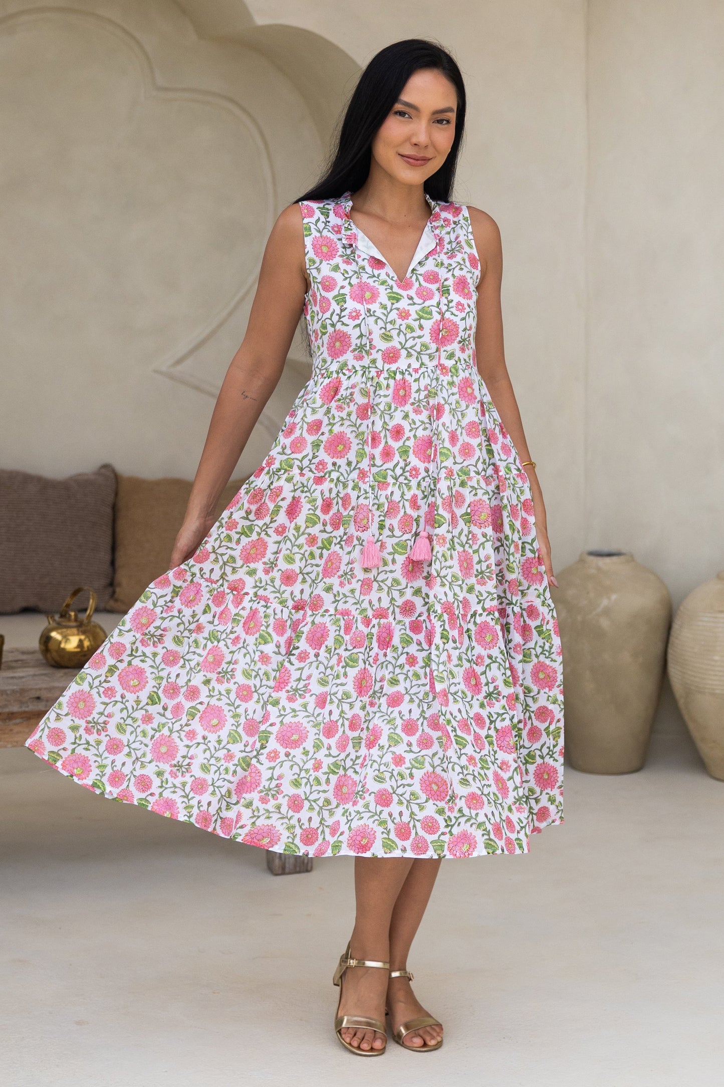 Begonia Dress in Blush Water Lily