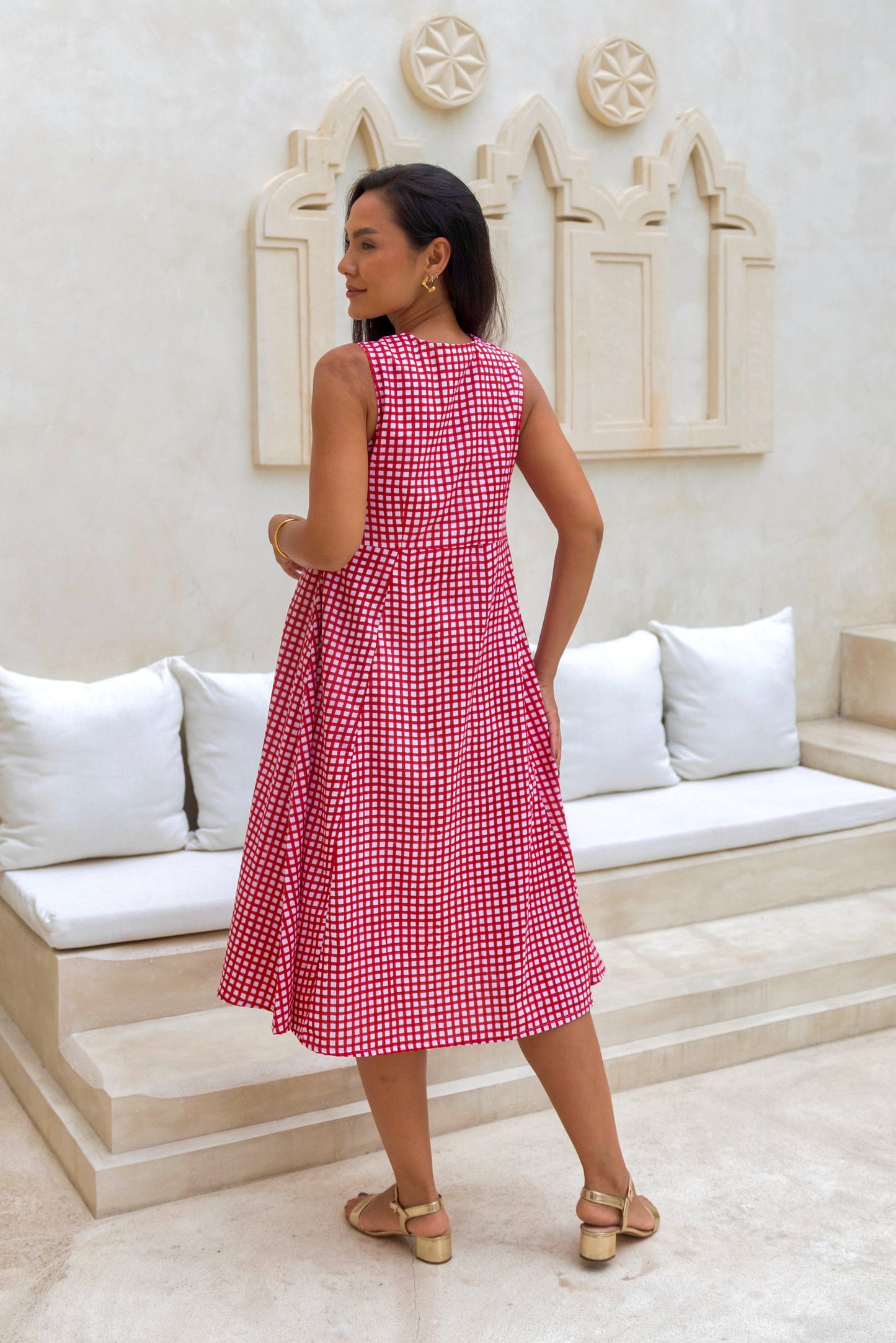 Primrose Dress in Ruby Gingham