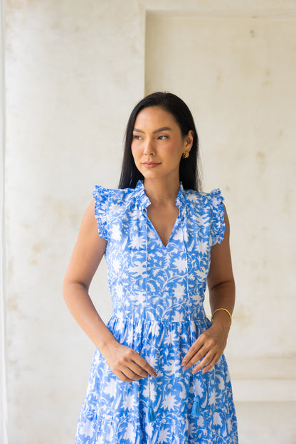 Stella Dress in Santorini Blue
