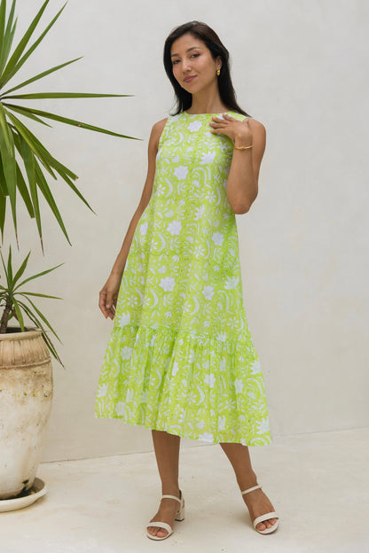 Heather Dress in Fresh Lime