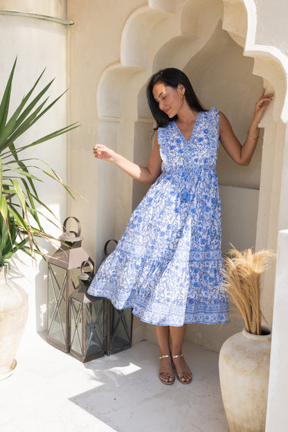 Jasmine Dress in Periwinkle Blue