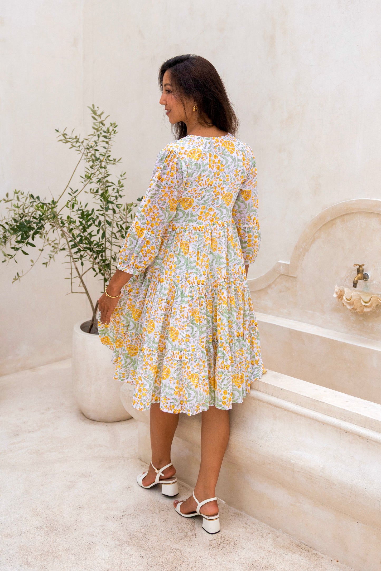 Senna Dress in Citrus Bloom