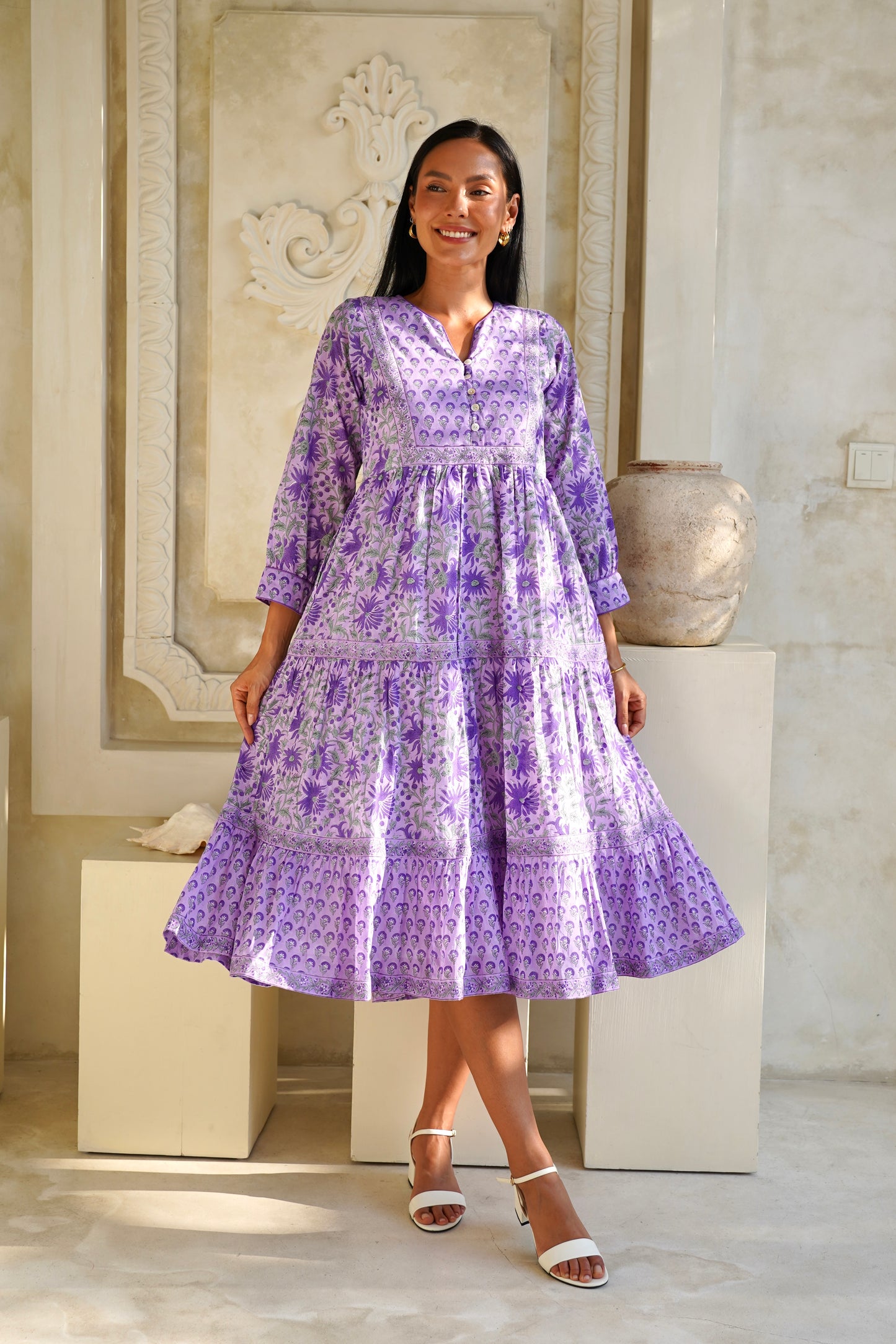 Wisteria Dress in Lilac Mist