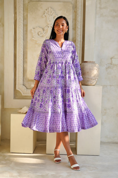 Wisteria Dress in Lilac Mist
