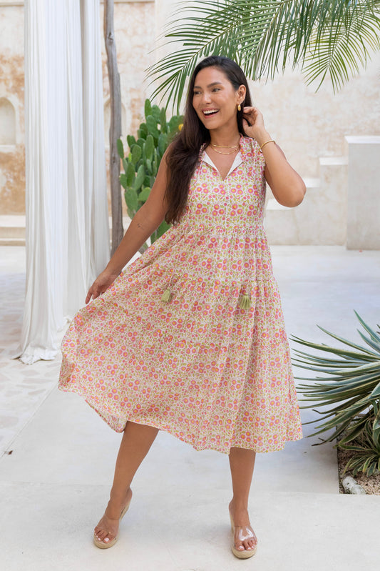 Begonia Pink Flower Dress