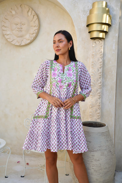 Wisteria Short Dress in Pink