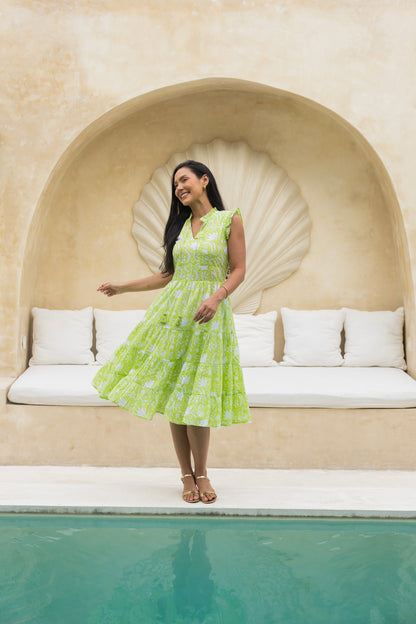 Stella Dress in Fresh Lime