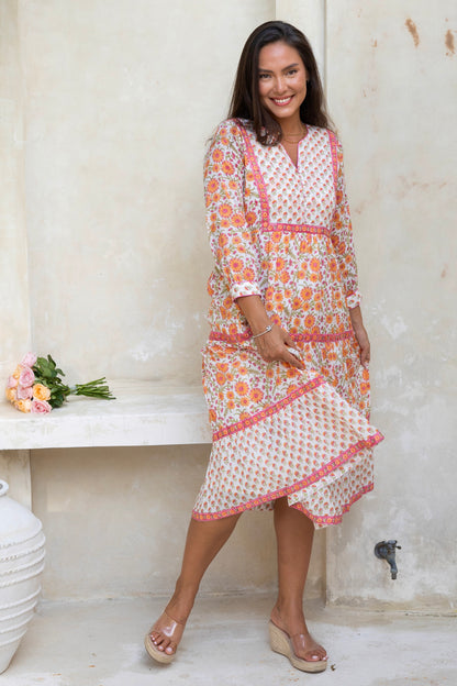 Wisteria Orange Dress