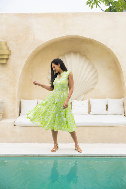 Stella Dress in Fresh Lime