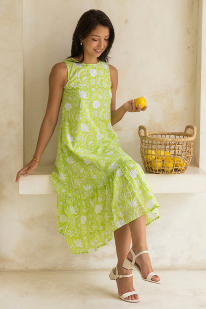 Heather Dress in Fresh Lime