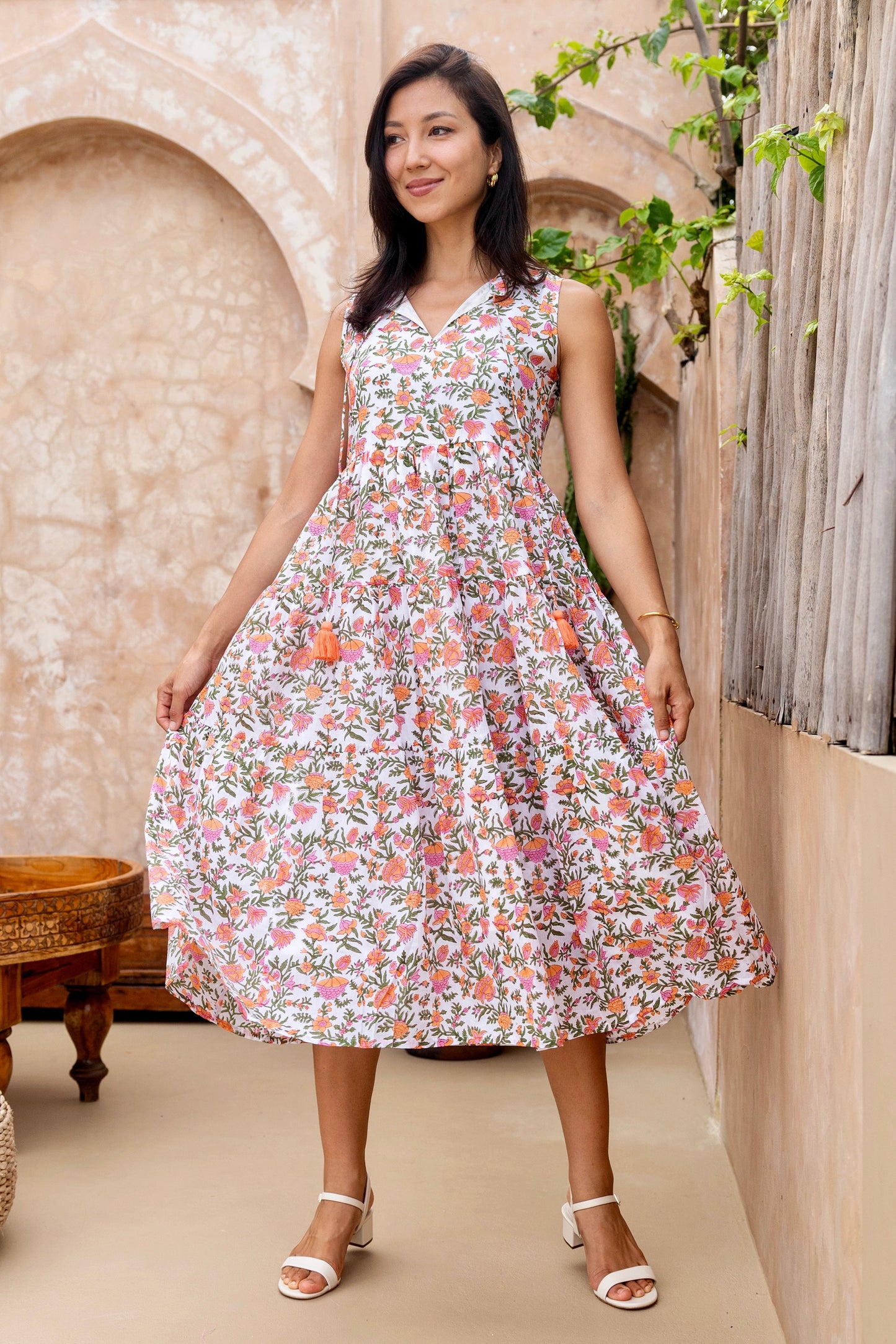 Begonia Dress in Blush Coral