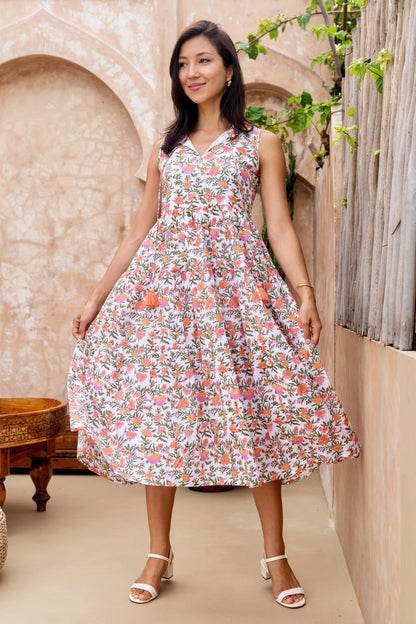 Begonia Dress in Blush Coral