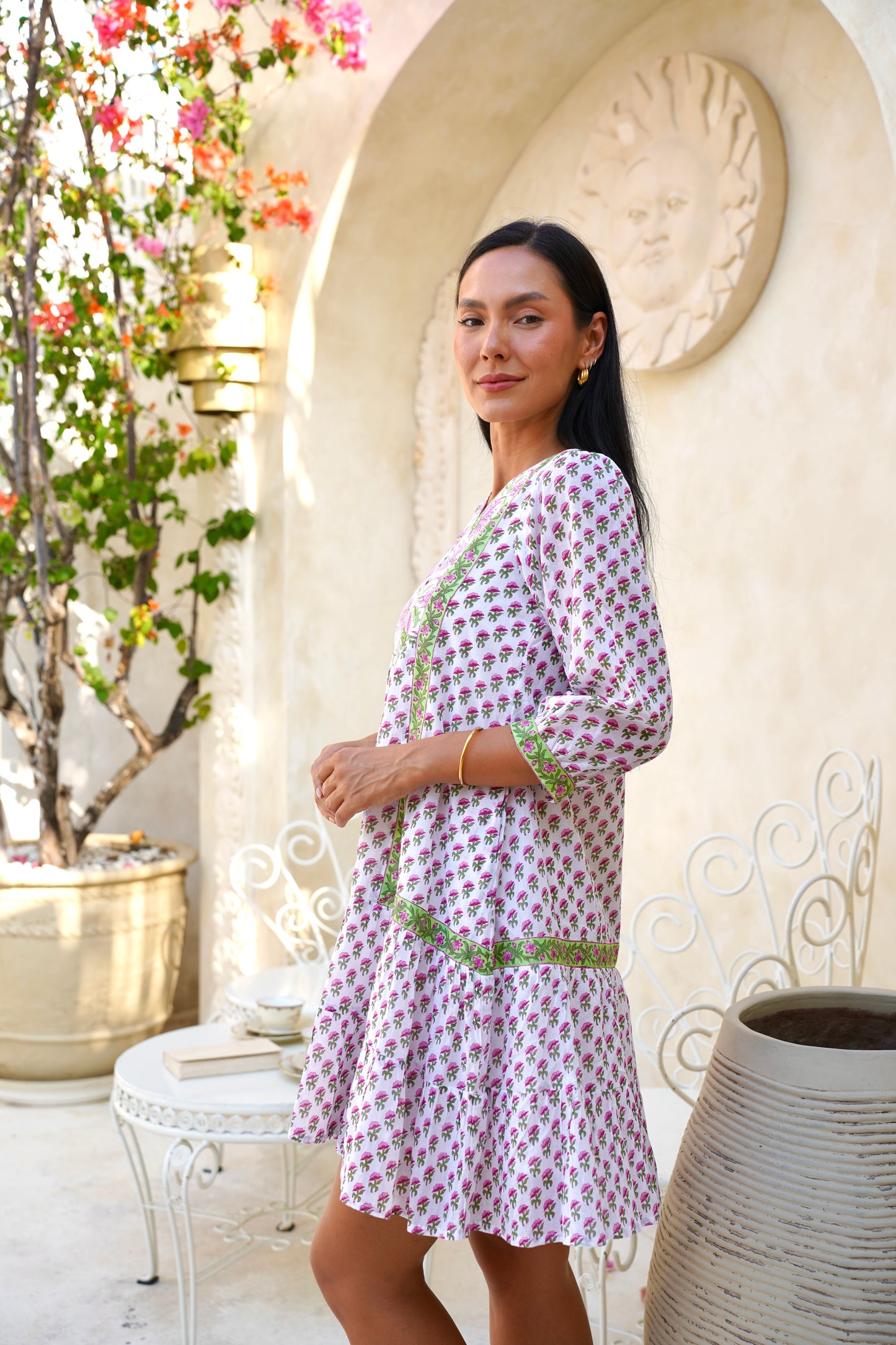 Wisteria Short Dress in Pink
