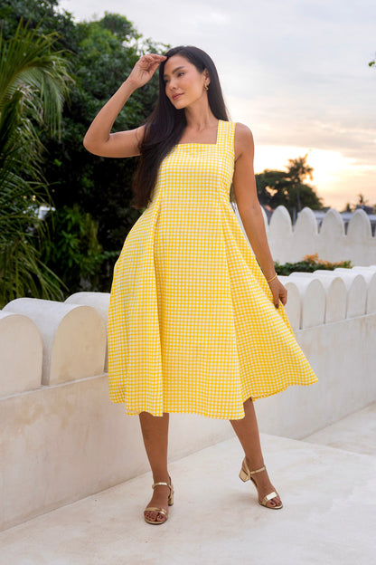 Holly Dress in Lemon Sorbet