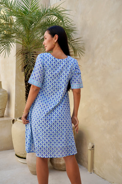Cypress Dress in Indigo Arches