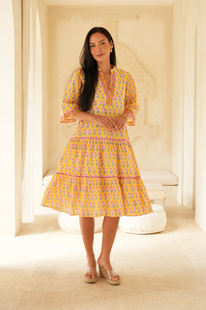 Neroli Dress in Sunrise Yellow