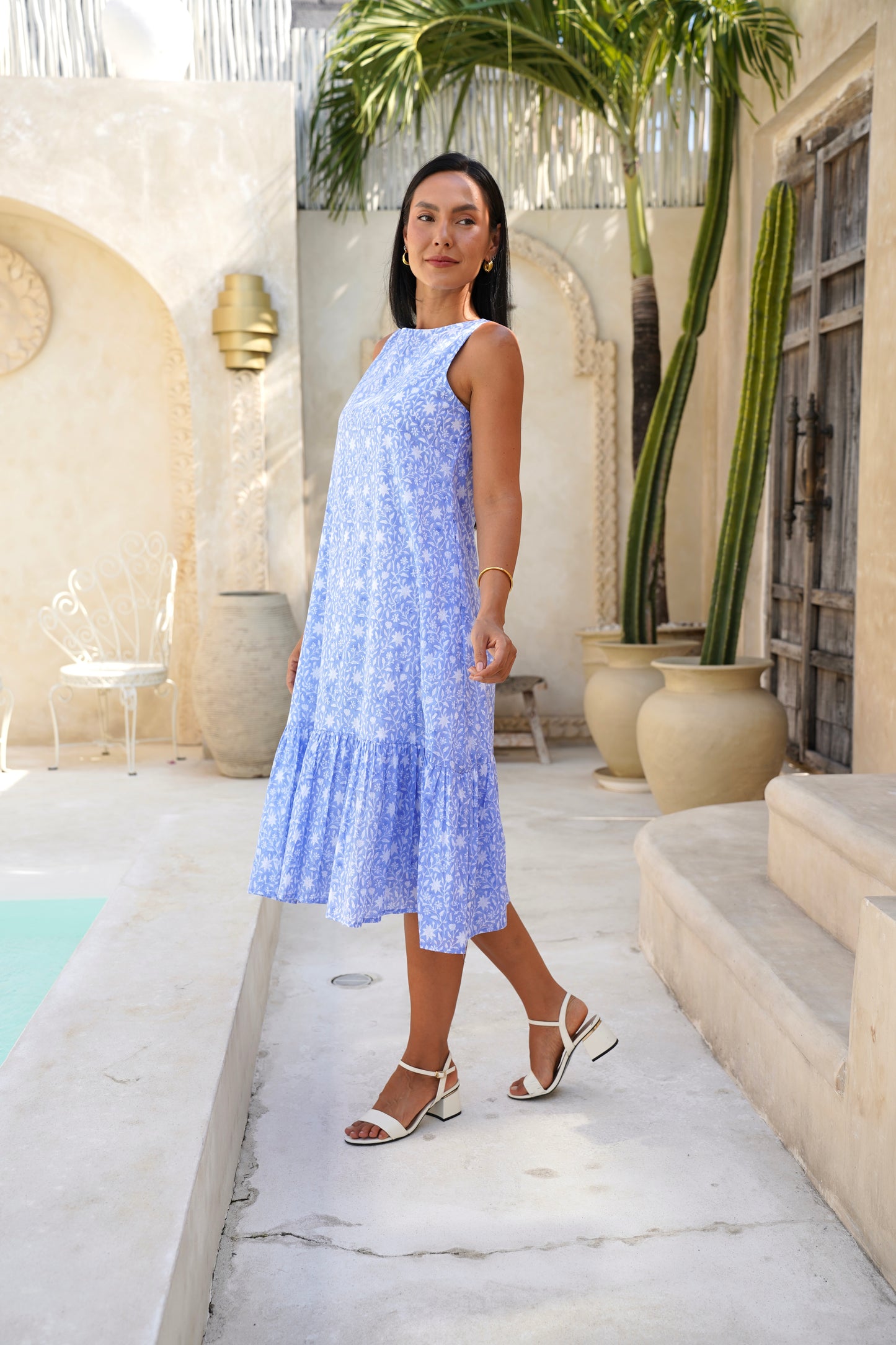 Heather Dress in Moonlit Garden