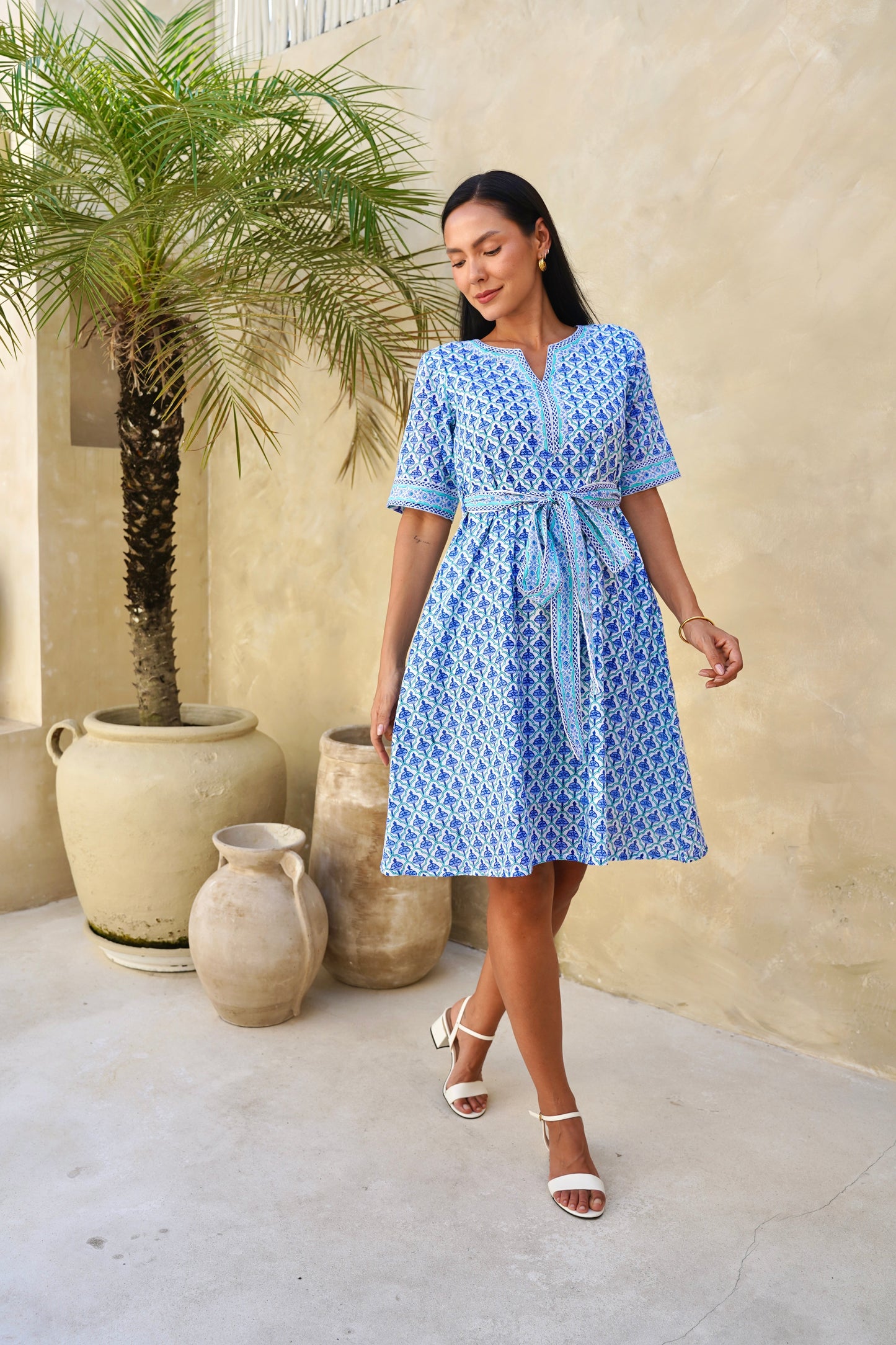 Cypress Dress in Indigo Arches