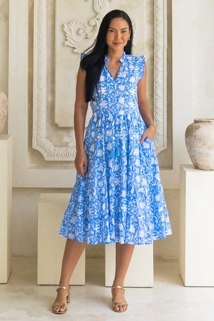 Stella Dress in Santorini Blue