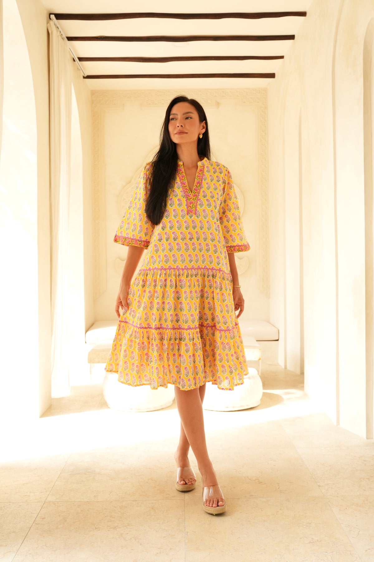 Neroli Dress in Sunrise Yellow