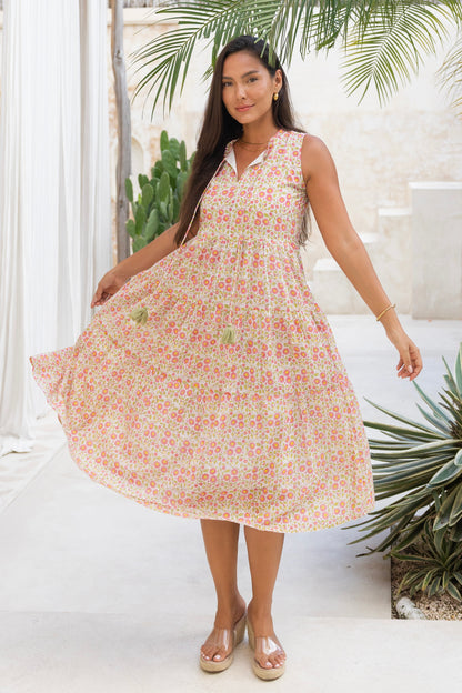 Begonia Pink Flower Dress