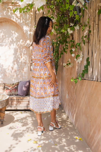 Wisteria Dress in Turmeric Yellow
