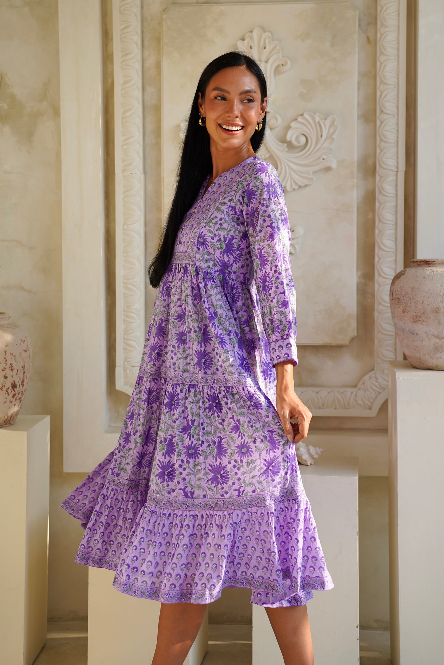 Wisteria Dress in Lilac Mist